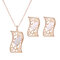 Elegant Jewelry Set Rectangle Resin Necklace Earrings Set - White