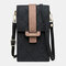 Women Anti-theft Argyle 6.3 Inch Phone Bag Crossbody Bag - Black