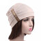 Women Vintage Beanie Hat Windproof Sunscreen Breathable Bonnet Cap Clothing Accessories - Beige
