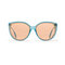 Round Color Large Frame Sunglasses Round Frame Cat's Eyes Retro Trend  - Blue box orange