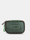 Men Vintage Genuine Leather Multifunction Short Wallet Purse - Green