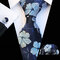 Men Polyester Silk Precision Textile Business Wedding Party Tie Pocket Towel Cufflinks Suit  - #6
