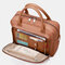 حقيبة نسائية متعددة الوظائف متعددة الجيوب ضد للماء حقيبة كمبيوتر محمول للسفر حقيبة يد تجارية حقيبة كروس بودي - بنى