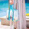女性の夏の旅行保管袋スイミングウォッシュバッグ防水ビーチバッグ - 空色 