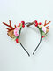 12 Pcs Christmas Children Hair Accessories Cute Cat Ears Elk Headdress Headband - #04
