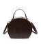 Women Leopard-print Portable Round Bag Shoulder Bag Crossbody Bag - Dark Brown