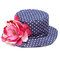 Kid Baby Infant Toddler Girl Cotton Flower Dot Summer Bucket Hat Sun Visor Cap - Purple