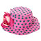 Kid Baby Infant Toddler Girl Cotton Flower Dot Summer Bucket Hat Sun Visor Cap - Rose Red