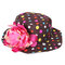 Kid Baby Infant Toddler Girl Cotton Flower Dot Summer Bucket Hat Sun Visor Cap - Coffee