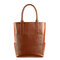 QUEENIE Women Casual Handbag 14 inch Laptop Shopping Solid Shoulder Bag - Brown