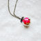 Bola de cristal redonda Flor seca Colgante Collar Shell Pearl Mujer Collar Suéter Cadena - 06