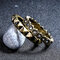 African Bronze Damen Ring Doppelschicht Strass Fingerring für Geschenk - Bronze-