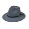 Unisex Felt Wild Warm Dress Hat Outdoor Windproof Belt Ring Buckle Bucket Cap - Light Gray