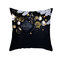 Golden Black Christmas Series Microfiber Cushion Cover Home Sofa Winter Soft Throw Pillow Case - #2