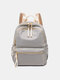 Women Nylon Casual Waterproof Large Capacity Fashion Backpack - Apricot