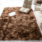 Long Hair Variegated Tie-dye Gradient Carpet Living Room Bedroom Bedside Blanket Coffee Table Cushion Full Carpet Floor Mat - Coffee