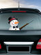 Christmas Snowman Elf Wiper Sticker Removable Rear Windshield Stickers Car Sticker - #03