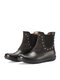 Comfy Splicing Warm Lined WaterProof Slip Resistant Women's Rain Boots - Black-2