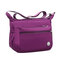 Women Nylon Waterproof Crossbody Bags Multi-slots Leisure Lightweight Shoulder Bags - Purple