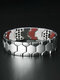 1 Pcs Fashion Simple Stainless Steel Magnetic Health Energy Hexagon Detachable Magnetic Therapy Bracelet - Silver