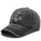 Outdoor Personalized Edging Washed Denim Baseball Cap Sunshade Hat - Black