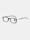 Unisex Casual Portable Anti-Radiation Anti-Blue Light Square-shaped Presbyopic Glasses - Black