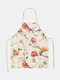 Butterfly Pattern Cleaning Colorful Aprons Home Cooking Kitchen Apron Cook Wear Cotton Linen Adult Bibs - #20