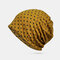 Wavelet Point Hat Bib Dual-use Cotton Elastic Beanie - Yellow - wavelet point