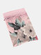 Women Cotton Linen Vintage Calico Print Dual-use Thin Casual Shawl Scarf - Pink