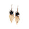 Fashion Ear Drop Earrings Hollow Round Bead Irregular Tassels Pendant Earrings Jewelry for Women - Gold