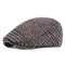 Men's Flat Cap Cotton Thicken Hat Beret Newsboy Hat  - Gray