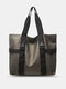 Men Oxford Casual Large Capacity Portable Travel Shoulder Bag Handbag - Gray