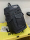 Men Oxford Casual Large Capacity Wear-Resistant Backpack Travel Bag - Black