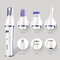 Women 6 In 1 Electric Epilator Face Cleansing Brush Body Hair Removal Replaceable Head Razor - USB