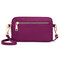 Women Nylon Solid Multi-pockets Crossbody Bag Clutch Bag - Purple