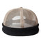 Men Mesh Cotton Beanie Cap Retro Circular Adjustable Breathable Melon hat - Khaki