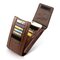 Men Vintage Casual 11 Cards Holder Multi-function Cowhide Wasit Bag Phone Bag - Brown