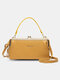 Women PU Leather Multifunction Money Clip Card Case Phone Bag Crossbody Bag Satchel Bag - Yellow