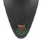 Vintage Pendant Necklace Wax Rope Colorful Fabric Tassels Fan Charm Necklace Ethnic Jewelry for Girl - Army Green