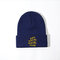 Unisex Anti-social Print Knitted Wool Hat Skull Cap Beanie With Letter - Navy