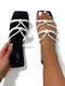 Mujer Informal Playa Vacaciones al aire libre Chanclas anudadas zapatillas - Blanco