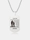 Модное ожерелье из нержавеющей стали с надписью в форме геометрической формы на День Благодарения - #04