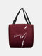 Women Felt Cat's Shadow Moon Handbag Shoulder Bag Tote - Red