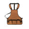 Garden Tool Apron Multifunctional Storage Barbecue Apron A Generation - Coffee