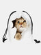 Women Cat Pattern Printing Storage Drawstring Backpack - White