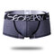 Printing Waistband Patchwork U Convex Cotton Breathable Pouch Boxer for Men - Black