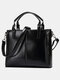 Women PU Leather Anti-theft Crossbody Bag Handbag Shoulder Bag - Black
