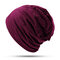 Womens Ethnic Velvet Cotton Beanie Hat Vintage Good Elastic Warm Winter Turban Caps - Wine Red
