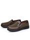 Men Old Peking Style Slip-On Casual Cloth Shoes - Brown