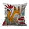 Travesseiro de linho família Foxhound adorável Caso Capa de almofada de sofá de tecido doméstico - #2